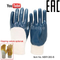 NMSAFETY bleu nitrile gant enduit semi-enduit / huile industrielle gant de travail / huile industrielle gants de protection